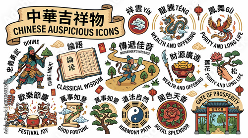 Chinese Auspicious Icons: Dragon, Phoenix, Symbols of Luck