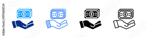 Payment Multiple Style Icon Set Vector 