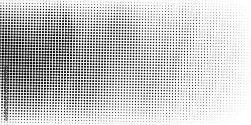 Monochrome halftone background with a gradient of dots creating a modern and minimalist design element EPS vector