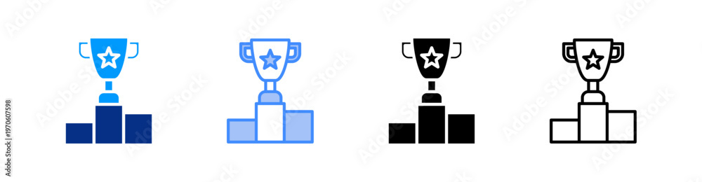 Fototapeta premium Ranking Multiple Style Icon Set Vector 