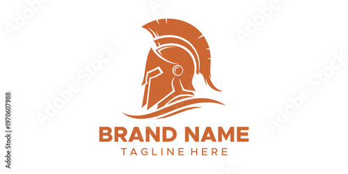 Spartan warrior logo template design.