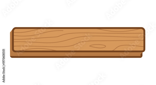 Wooden Rectangular Block with Grain Texture.