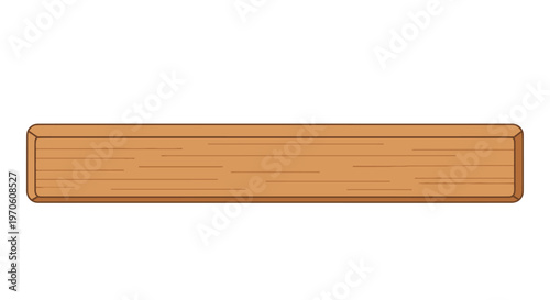 Wooden Plank or Board Illustration.