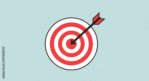 Target with Red and White Concentric Circles.