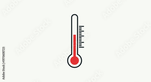 Thermometer Showing High Temperature Reading.