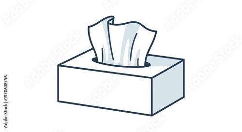 Tissue Box with Facial Tissue Inside.