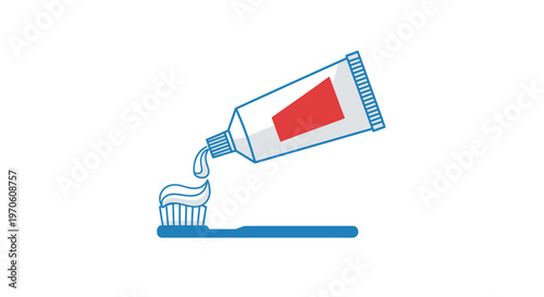 Toothpaste Being Squeezed onto Toothbrush.