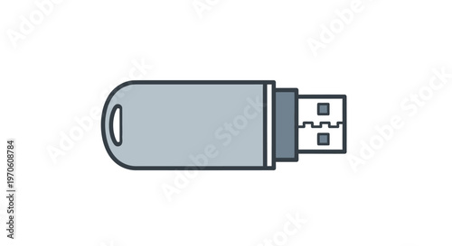 USB Flash Drive Illustration Simple Design.
