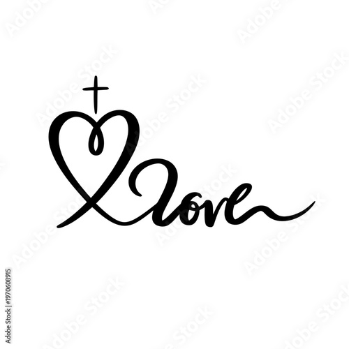 Christian symbol of love and heart.