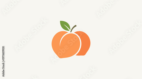 Minimalist Design of a Fresh Peach