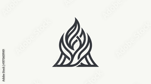 Abstract Flame Logo Design