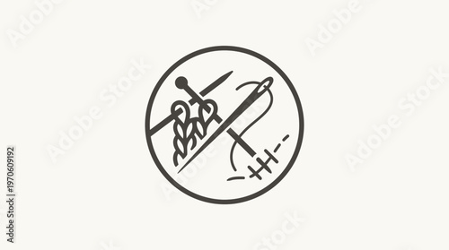 Elegant Crafting Emblem Knitting and Sewing Design