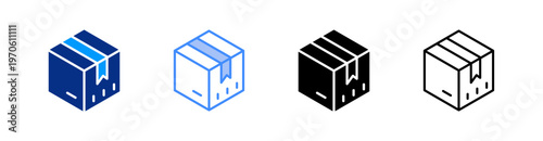 Packaging Multiple Style Icon Set Vector 