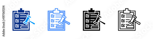 Compliance Multiple Style Icon Set Vector 