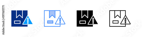 Risk Delivery Multiple Style Icon Set Vector 