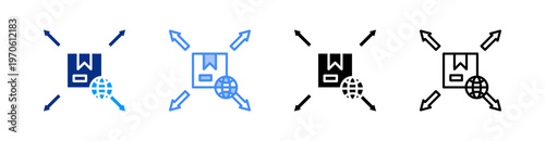 Export Multiple Style Icon Set Vector 