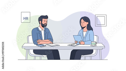 Job Interview: HR Manager Meets Candidate, Discussing Career Opportunities