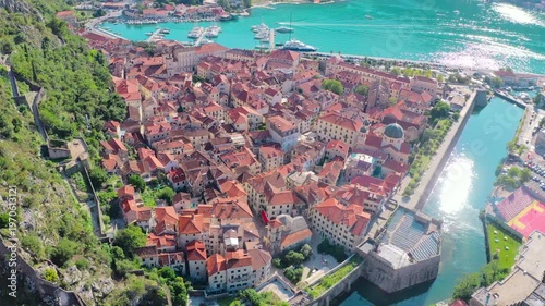 Kotor old Town and Marina port, Montenegro, Unesco Heritage City