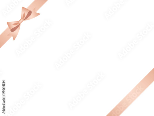 リボン蝶大、斜F、m8桃金