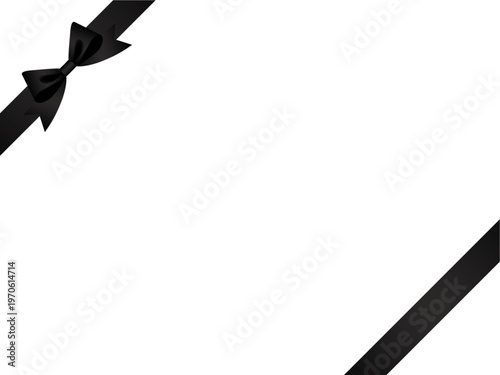 リボン蝶大、斜F、m19黒