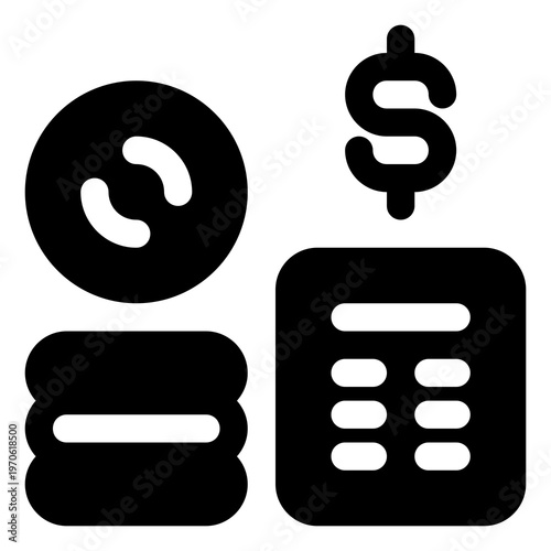 Budget icon for finance, planning and money management