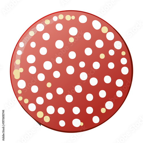 Multiple slices of salami sausage with white fat spots for deli shop branding - Vector Illustration