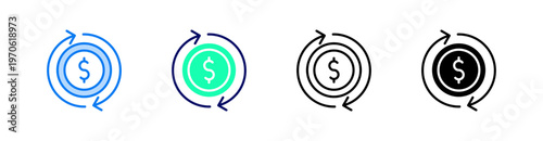 Conversion Multiple Style Icon Set Vector 