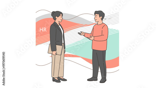 HR professional interviewing a candidate, business meeting, recruitment concept