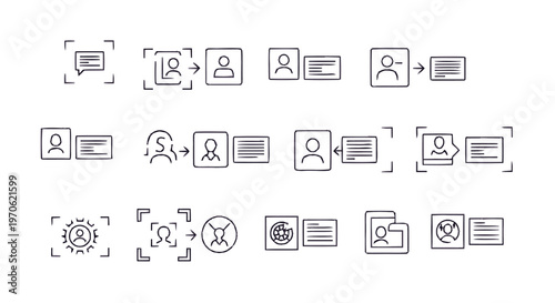 Conceptual illustration of business process, data flow, and information exchange.