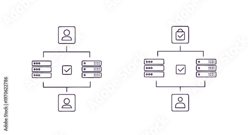 Conceptual Illustration of Data Security and User Authentication Processes.