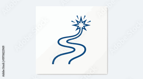 Abstract Concept of a Path to Success