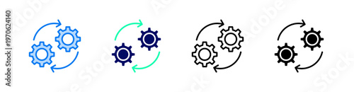 Integrity Multiple Style Icon Set Vector 