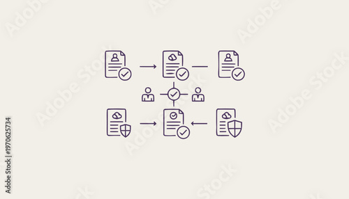 Conceptual Illustration of Document Approval and Data Security Processes.