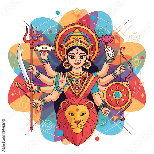 Hindu Goddess Durga Statue Idol.