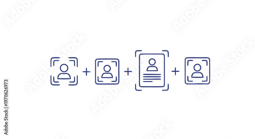 Conceptual illustration of identity verification and user authentication process.
