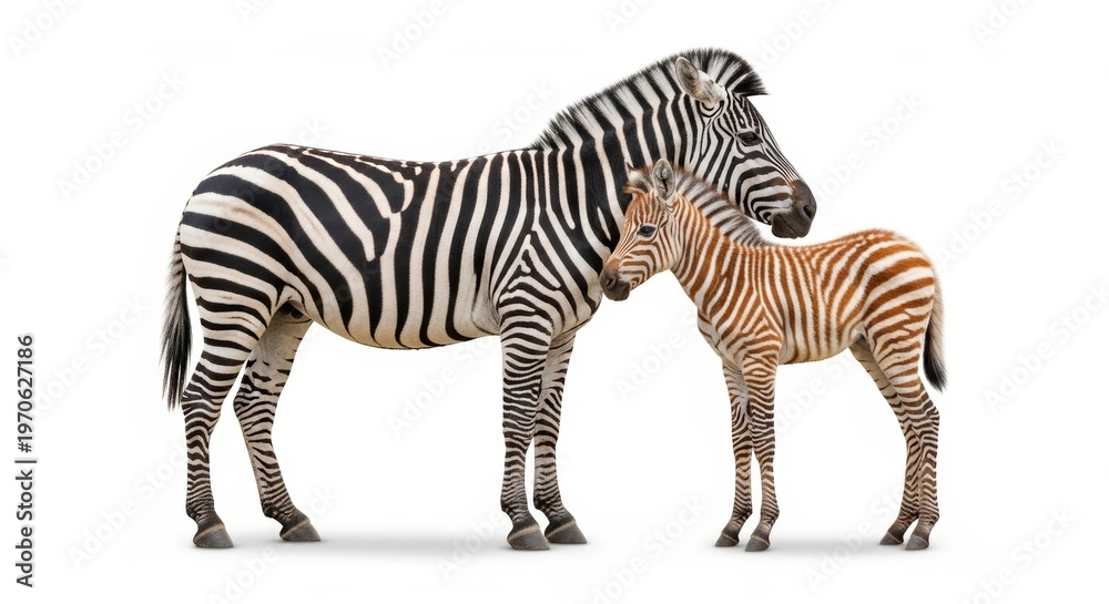 Obraz premium Close Up of Two Zebras Showcasing Unique Black and White Patterns