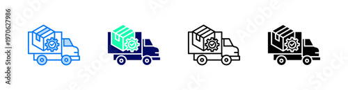 Supply Multiple Style Icon Set Vector 