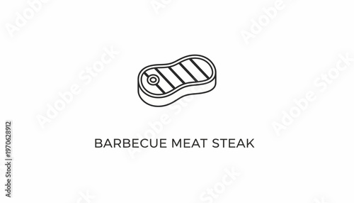 Barbecue Meat Steak Icon - Grilled Food Vector Graphic