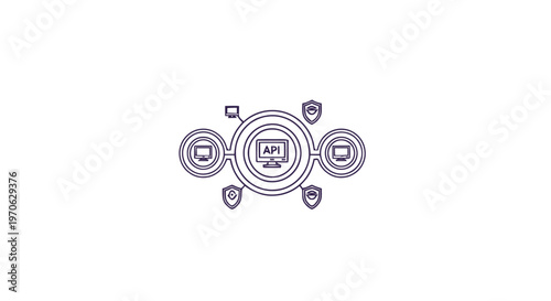 Conceptual illustration of network security and data protection.