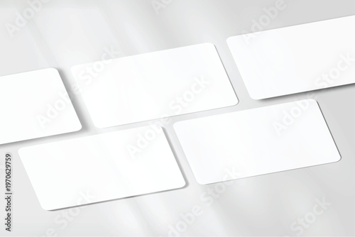 Minimal rounded screen mockup set with soft shadows on background. Clean template for UI design, app presentation, website, social media content, branding, and digital marketing with copy space