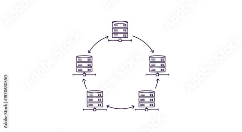 Data Replication - Servers Connected in a Circular Network.