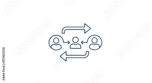 Conceptual illustration of teamwork, collaboration, and communication in business.