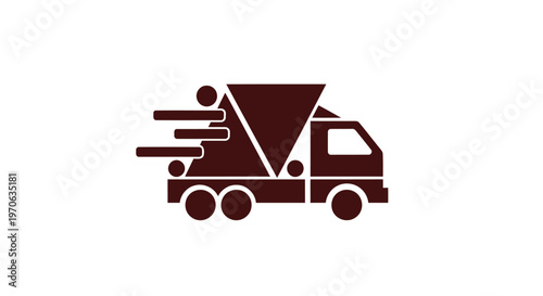 Concrete Mixer Truck Delivering Cement for Construction Projects.