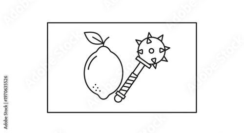 Lemon and Mace Icon: Symbolizing Sourness, Defense, and Unexpected Combinations