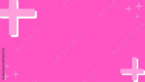 Vibrant Pink Abstract Background with Plus Signs