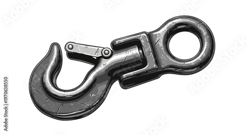 Heavy Duty Metal Hook for Lifting and Industrial Applications