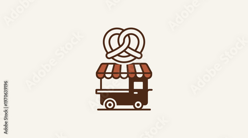 Minimalist Pretzel Food Truck