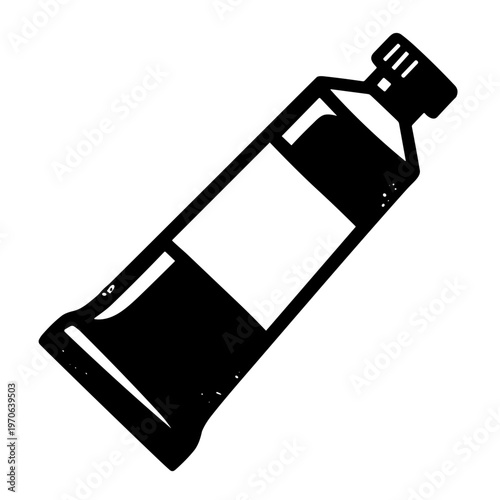 vector illustration of a toothpaste tube.