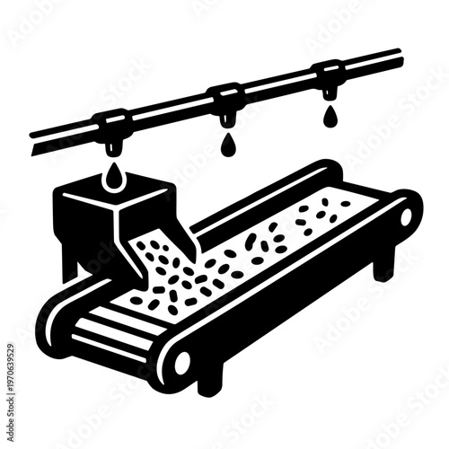 vector illustration of a chicken feeding machine