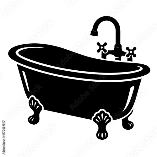 illustration of a Clawfoot Bathtub 